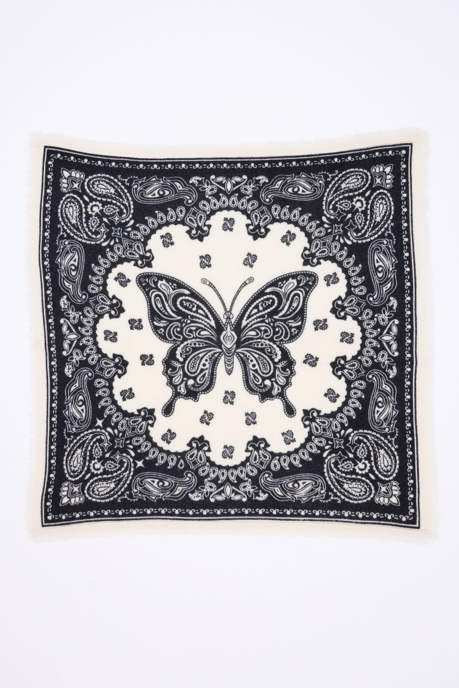 Small Butterfly Bandana - Black - Women