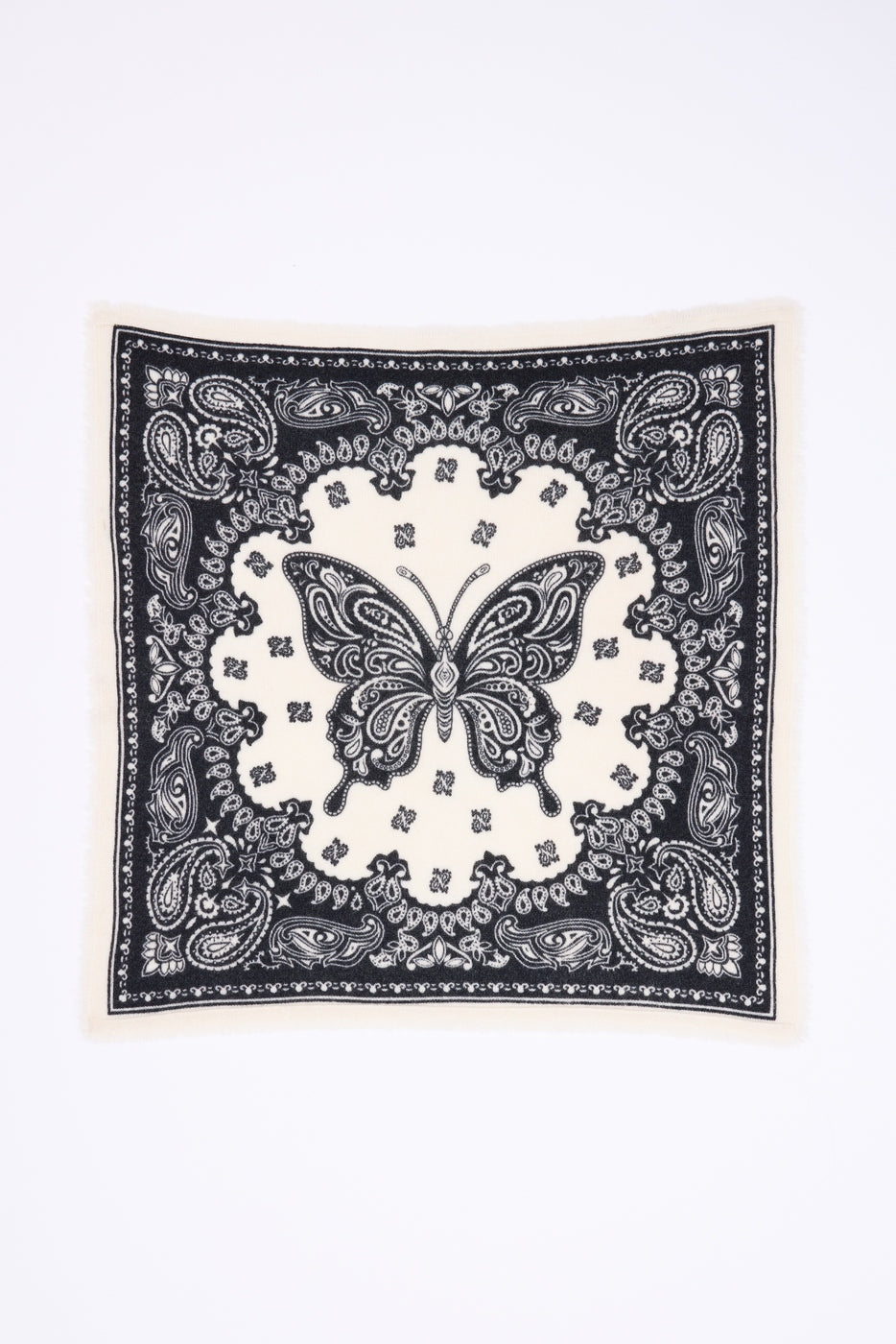 Small Butterfly Bandana - Black - Women