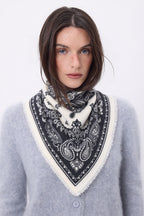 Small Butterfly Bandana - Black - Women