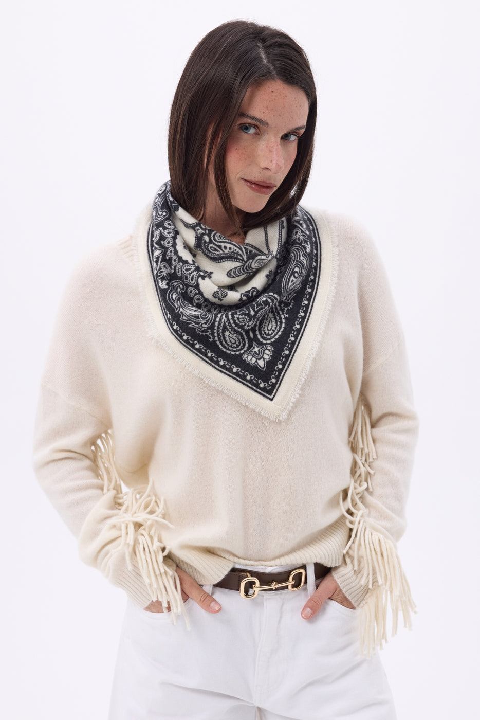 Small Butterfly Bandana - Black - Women
