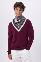 Lille bandana Butterfly - Sort - Herre - 100 % kashmir
