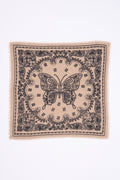 Kleines Bandana Butterfly - Cremebeige - Damen - 100 % Kaschmir