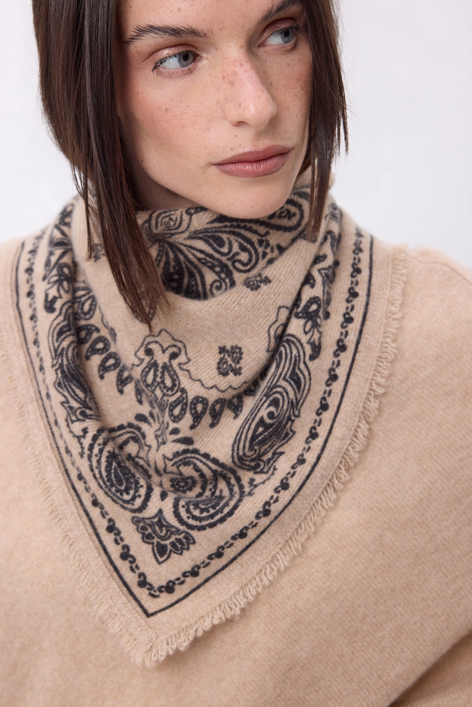 Petit Bandana Butterfly - Beige Creme - Femme