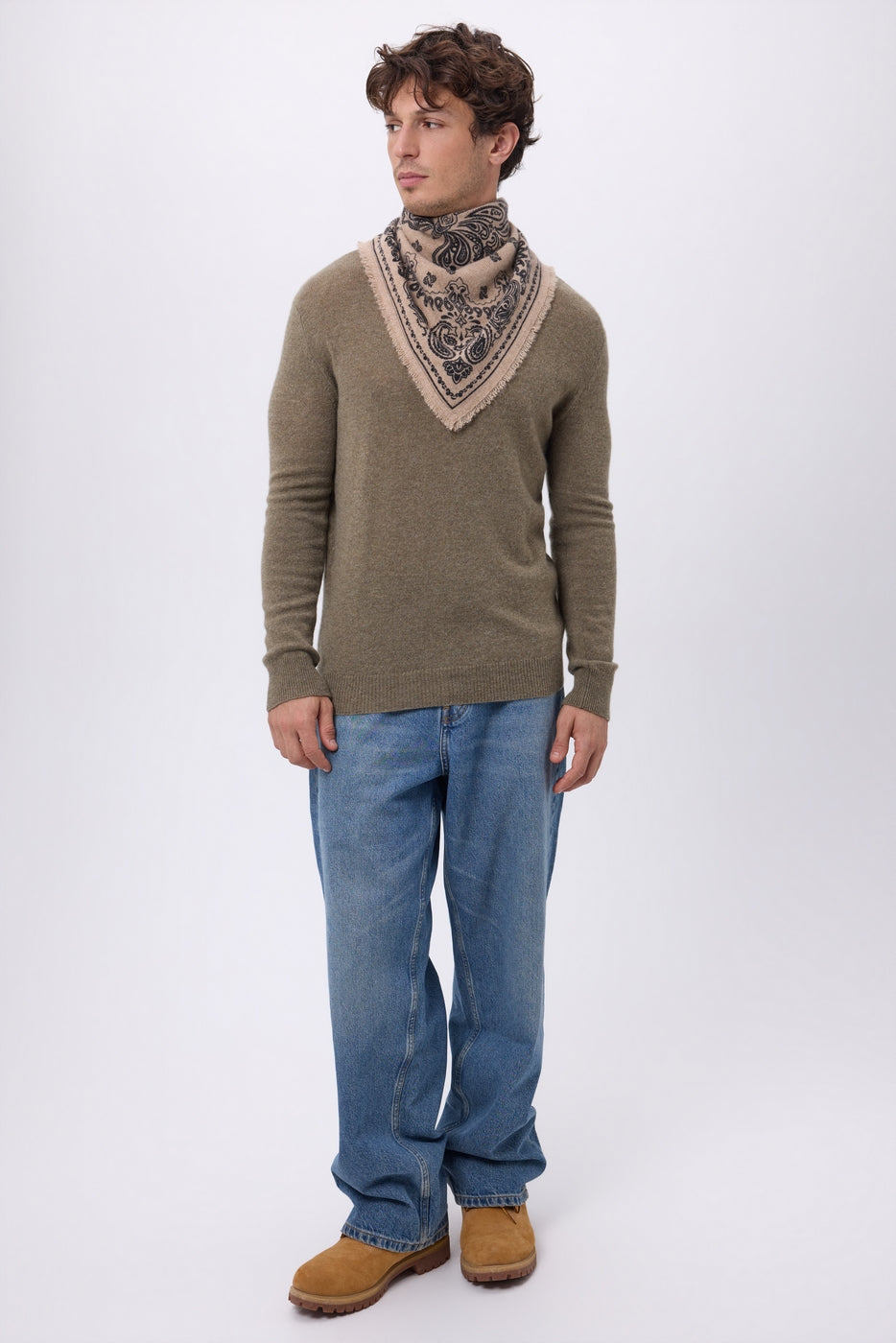 Bandana pequeño Butterfly - Beige crema - Hombre
