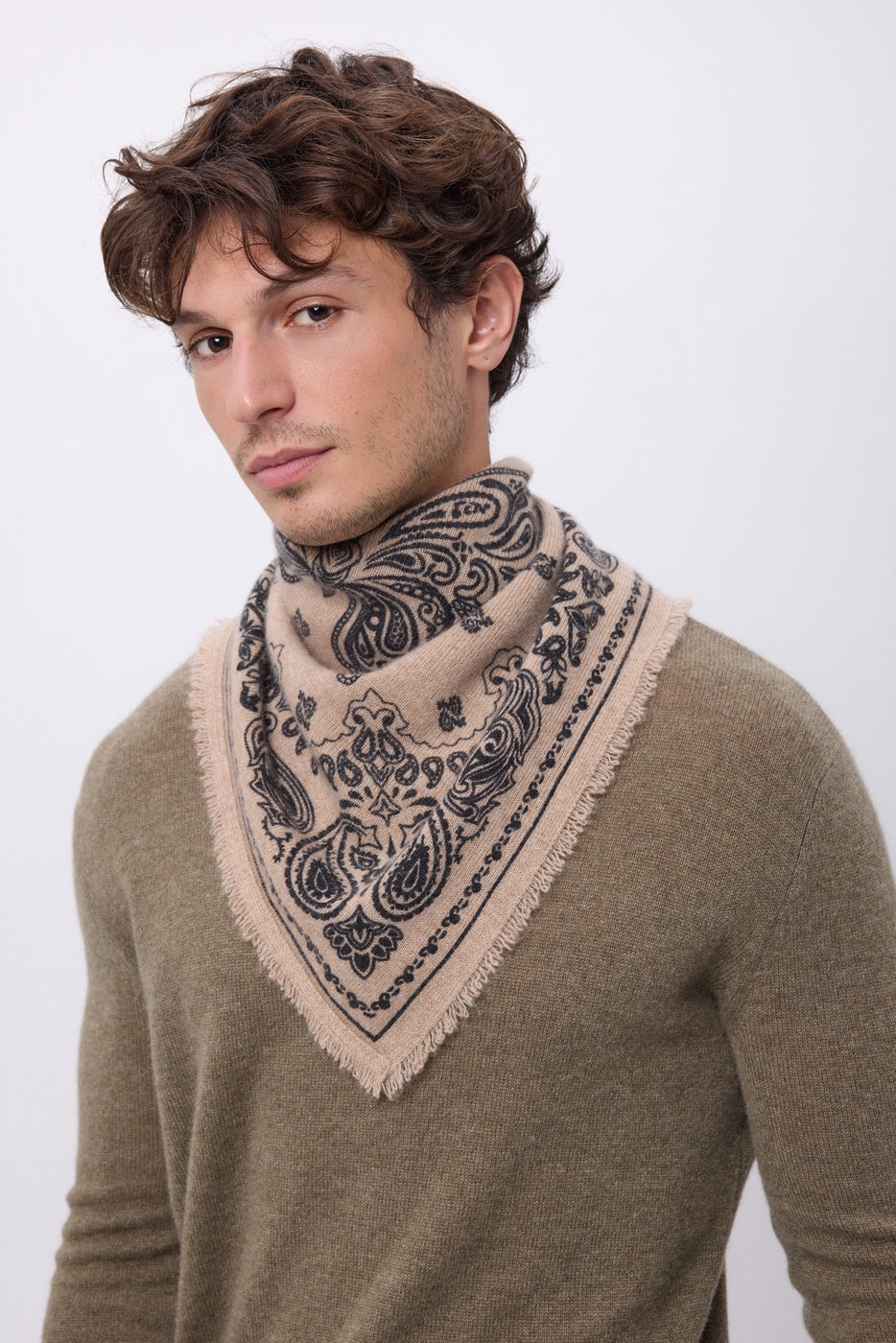 Bandana pequeño Butterfly - Beige crema - Hombre