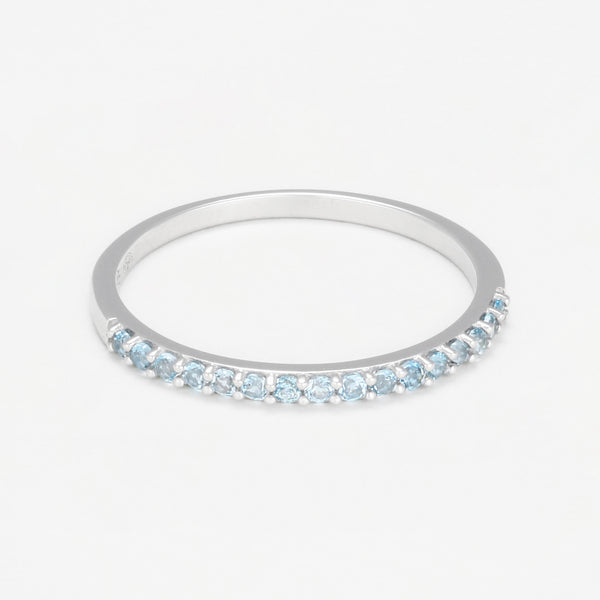 Diamanta – Bague "Trésor Bleu" Bt0,51/11, bague en argent avec des pierres bleues, vue de face