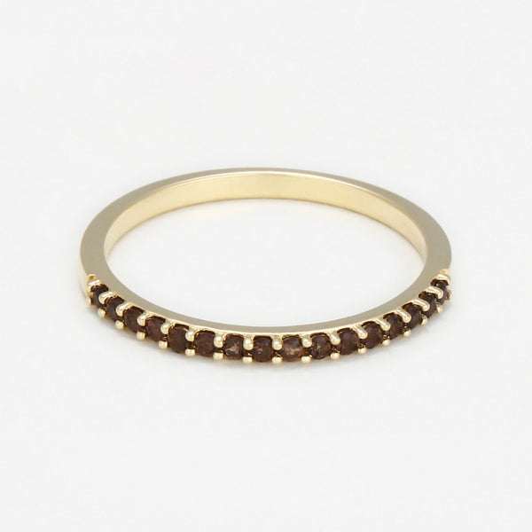 Anillo "Color Alliance Cuarzo Ahumado" Sq0.18/16 - Oro amarillo 375/1000