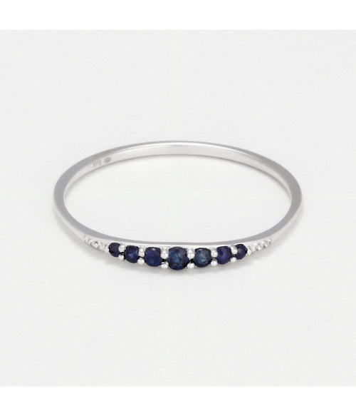Bague "Bryan" - S0,12/7 - Or Blanc