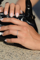 Bague "Madi" D0,05/16 S0,08/5 - Or Blanc 375/1000