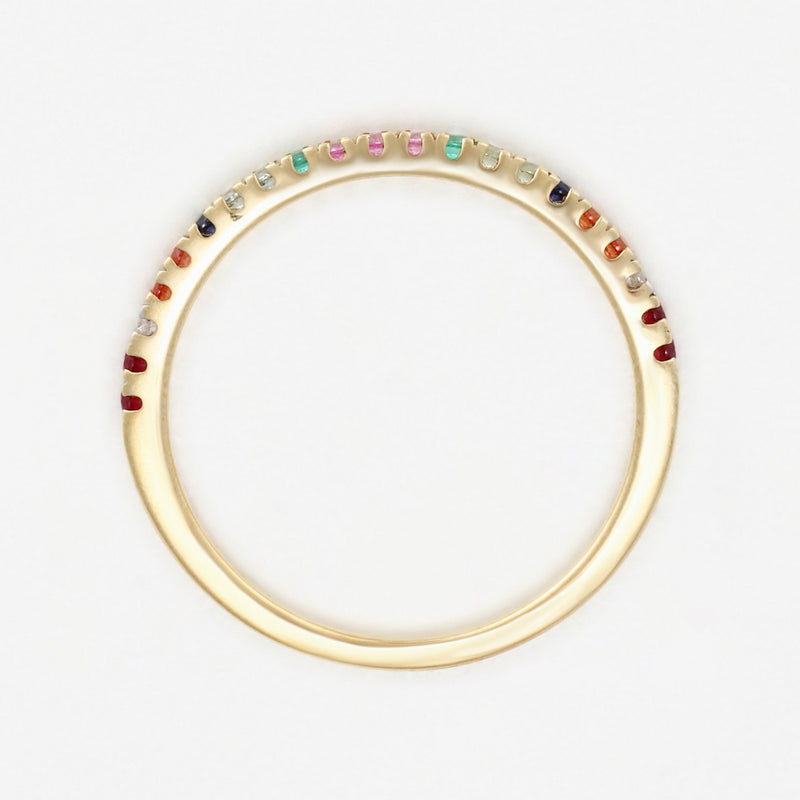 Bague "Multi Colors" D0,02/2 Mix0,22/19 - Or Jaune 375/1000