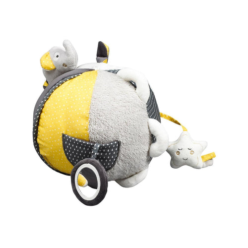 Balle D'Activité Bébé En Velours Gris