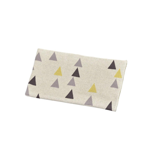 Couverture Maille En Coton Beige