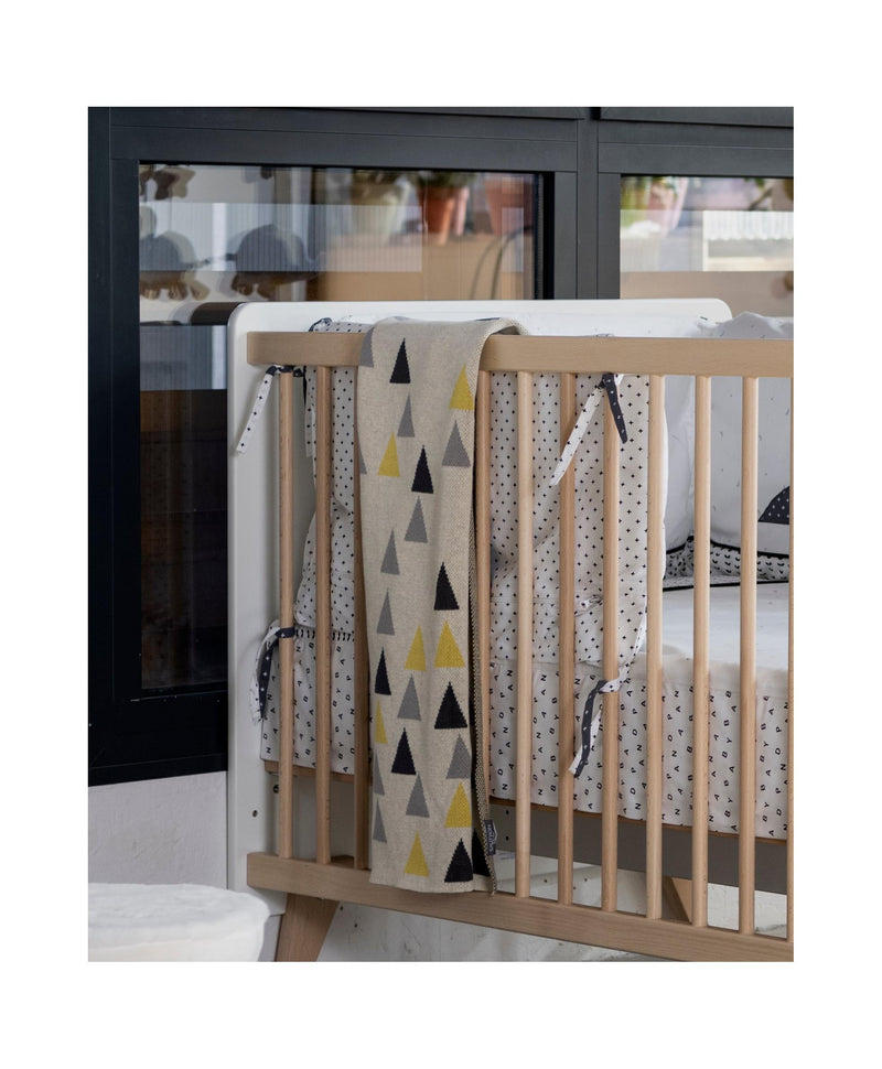 Couverture Maille En Coton Beige