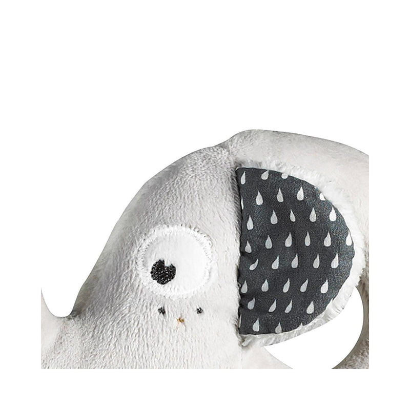 Hochet Eléphant En Velours Gris