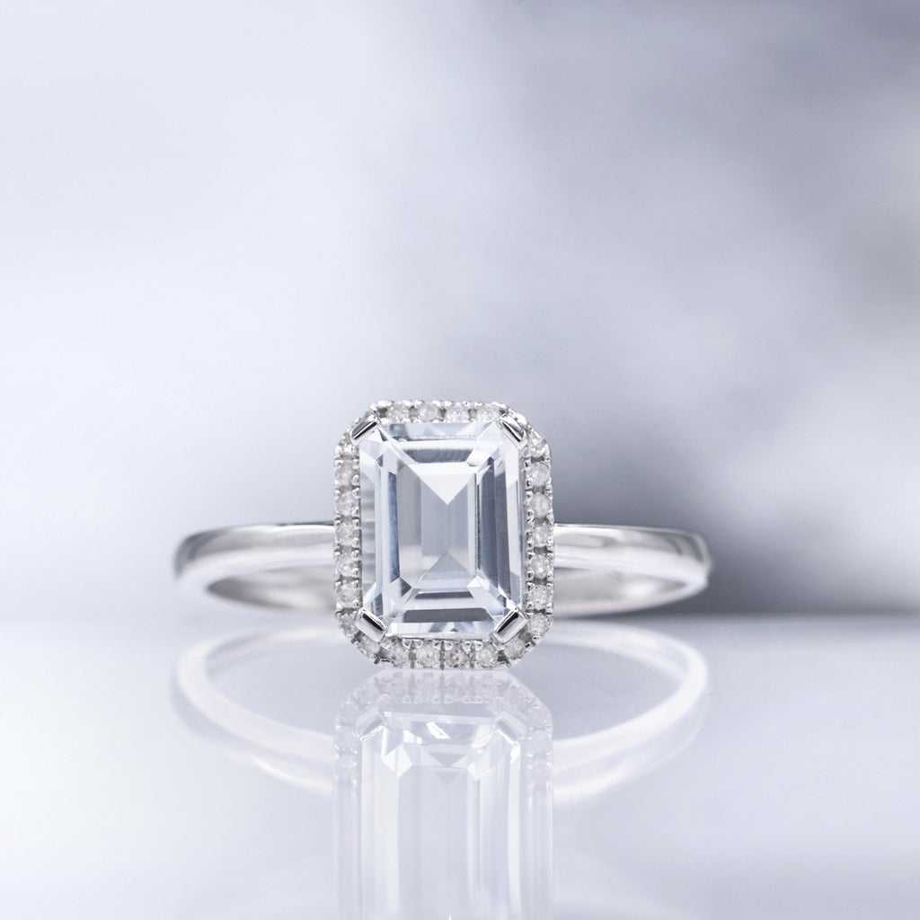 Bague "Maestromantique" Diamants 0,08/26 & Tb 2,02/1 - Or Blanc 375/1000