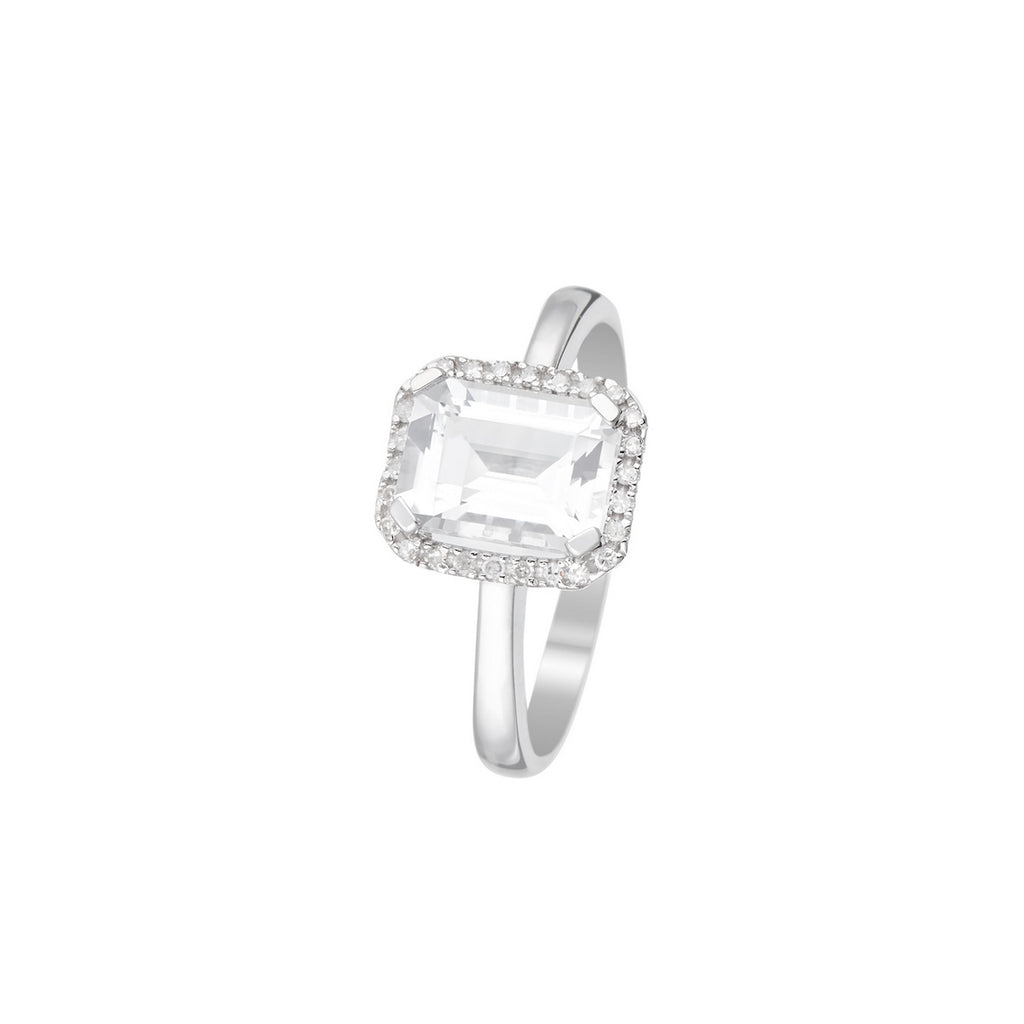 Bague "Maestromantique" Diamants 0,08/26 & Tb 2,02/1 - Or Blanc 375/1000