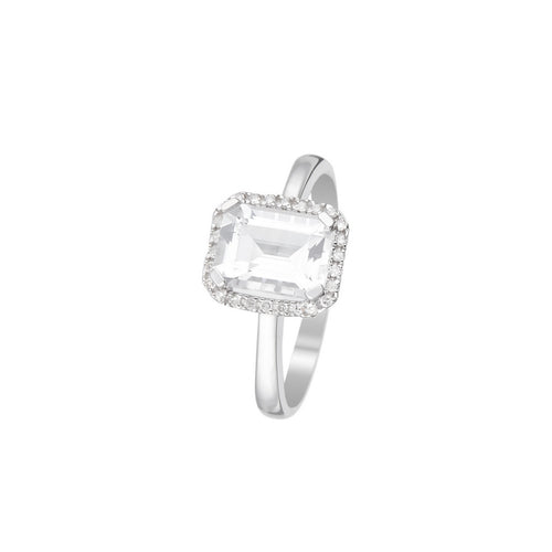 Bague "Maestromantique" D0,08/26 & Tb 2,02/1 - Or Blanc 375/1000