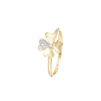 Bague "Dites-Le Avec Une Fleur" Diamants 0,05/7 - Or Jaune 375/1000