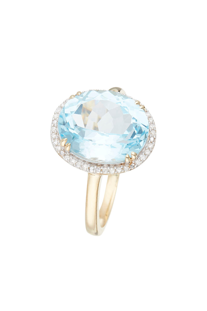 “Topazissime” Ring D0.10/32 & Blue Topaz 7/1