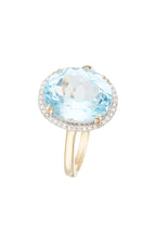 “Topazissime” Ring D0.10/32 & Blue Topaz 7/1