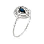 Océane Ring, D0.09/29 & Sapphire 0.30/1 - 375/1000 White Gold