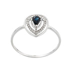 Océane Ring, D0.09/29 & Sapphire 0.30/1 - 375/1000 White Gold