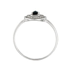 Océane Ring, D0.09/29 & Sapphire 0.30/1 - 375/1000 White Gold
