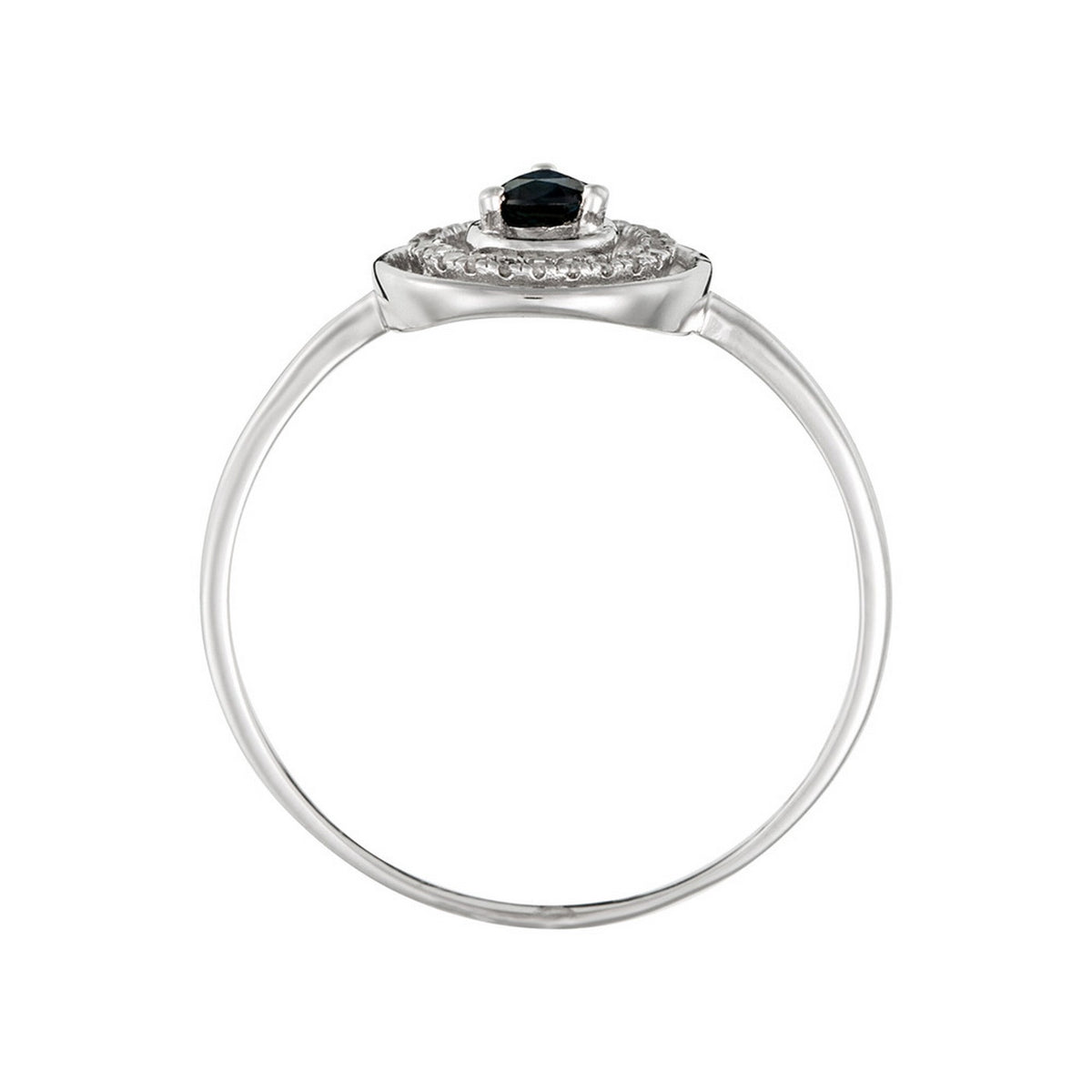Océane Ring, D0.09/29 & Sapphire 0.30/1 - 375/1000 White Gold