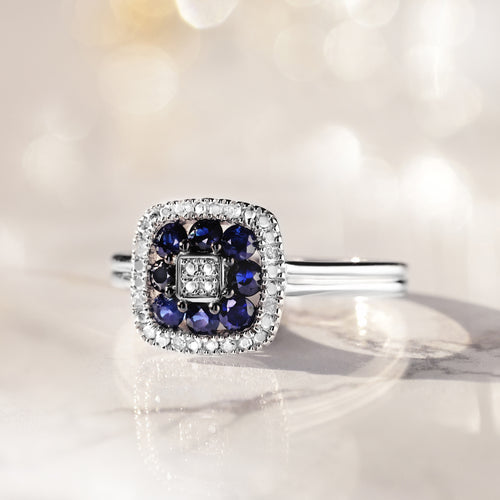 Bague "Volga" D0,03/8 & Saphir 0,58/8