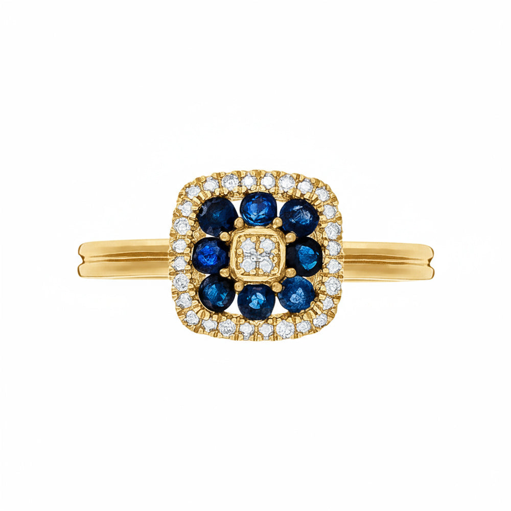Bague "Volga" D0,03/8 & Saphir 0,58/8