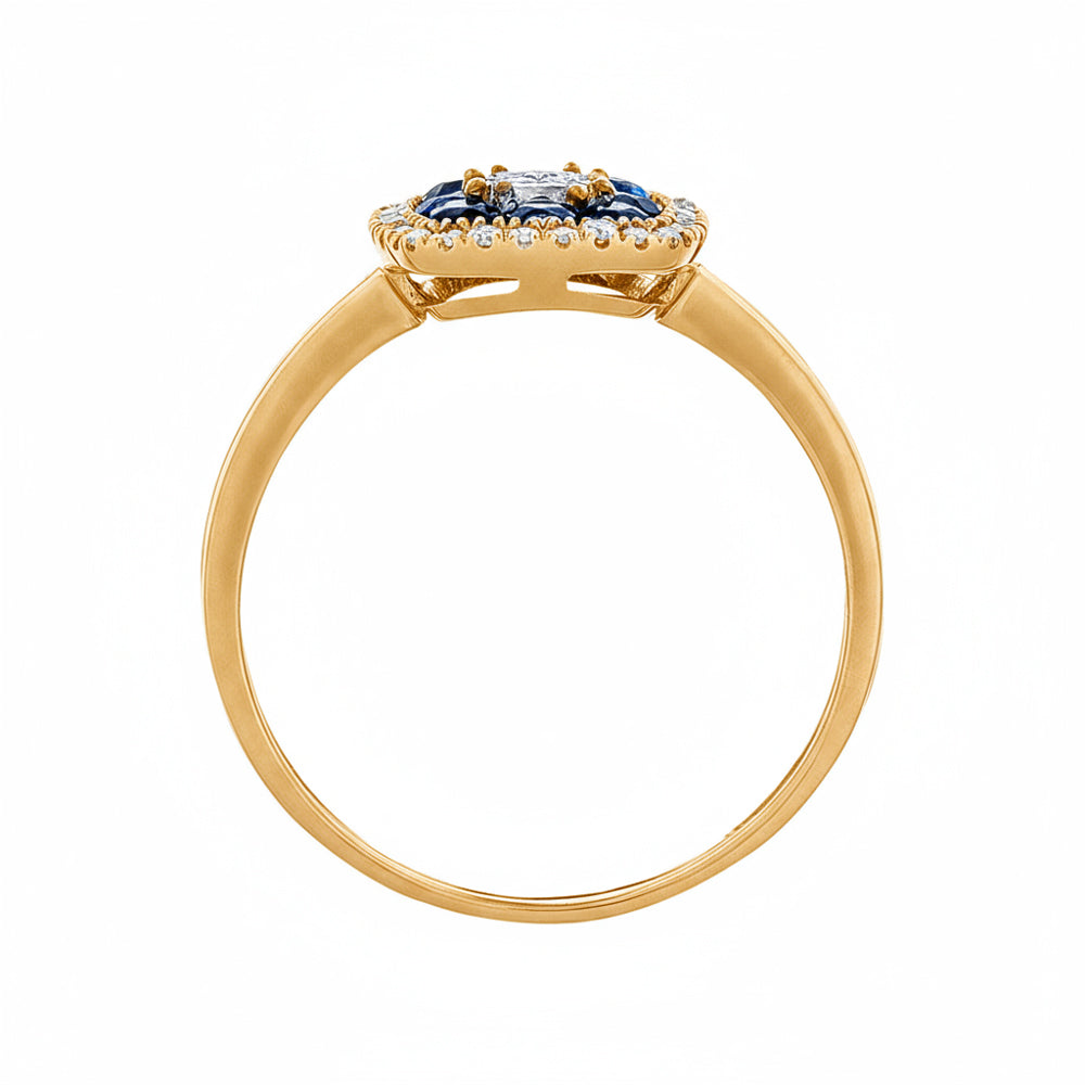 Bague "Volga" D0,03/8 & Saphir 0,58/8