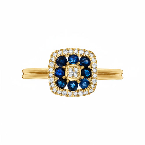 Bague "Volga" D0,03/8 & Saphir 0,58/8