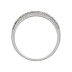 Bague "Alliance Foch" Diamants 0,15/50 - Or Blanc 375/1000