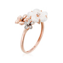 Bague "Floraisons" D0,04/8 - Or Rose 375/1000