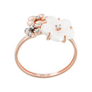 Bague "Floraisons" D0,04/8 - Or Rose 375/1000