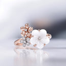 Bague "Floraisons" D0,04/8 - Or Rose 375/1000