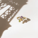 Bague "Bornéo" Améthyste 0,18/1, Topaze Bleue 0,24/1, Citrine 0,18/1 Et Péridot - Or Jaune 375/1000