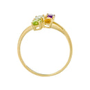 Bague "Bornéo" Améthyste 0,18/1, Topaze Bleue 0,24/1, Citrine 0,18/1 Et Péridot - Or Jaune 375/1000