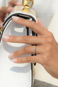 Bague "Séoul" Diamants 0,11/4 & Saphir 0,25/5 - Or Blanc 375/1000