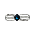 Anillo “René” D0.07/14 y Zafiro 0.50/1