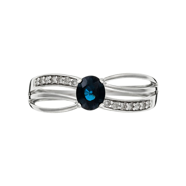 Bague "René" D0,07/14 & Saphir 0,50/1