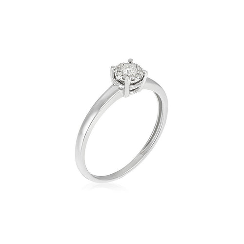 Bague "Akna" Diamants 0,11/11 - Or Blanc 375/1000