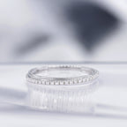 Bague "Alliance Divine" Diamants 0,12/24 - Or Blanc 375/1000