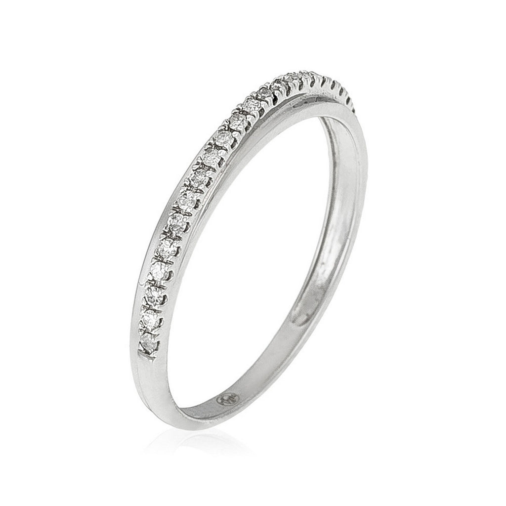 Anillo "Alianza Divina" Diamantes 0,12/24 - Oro Blanco 375/1000
