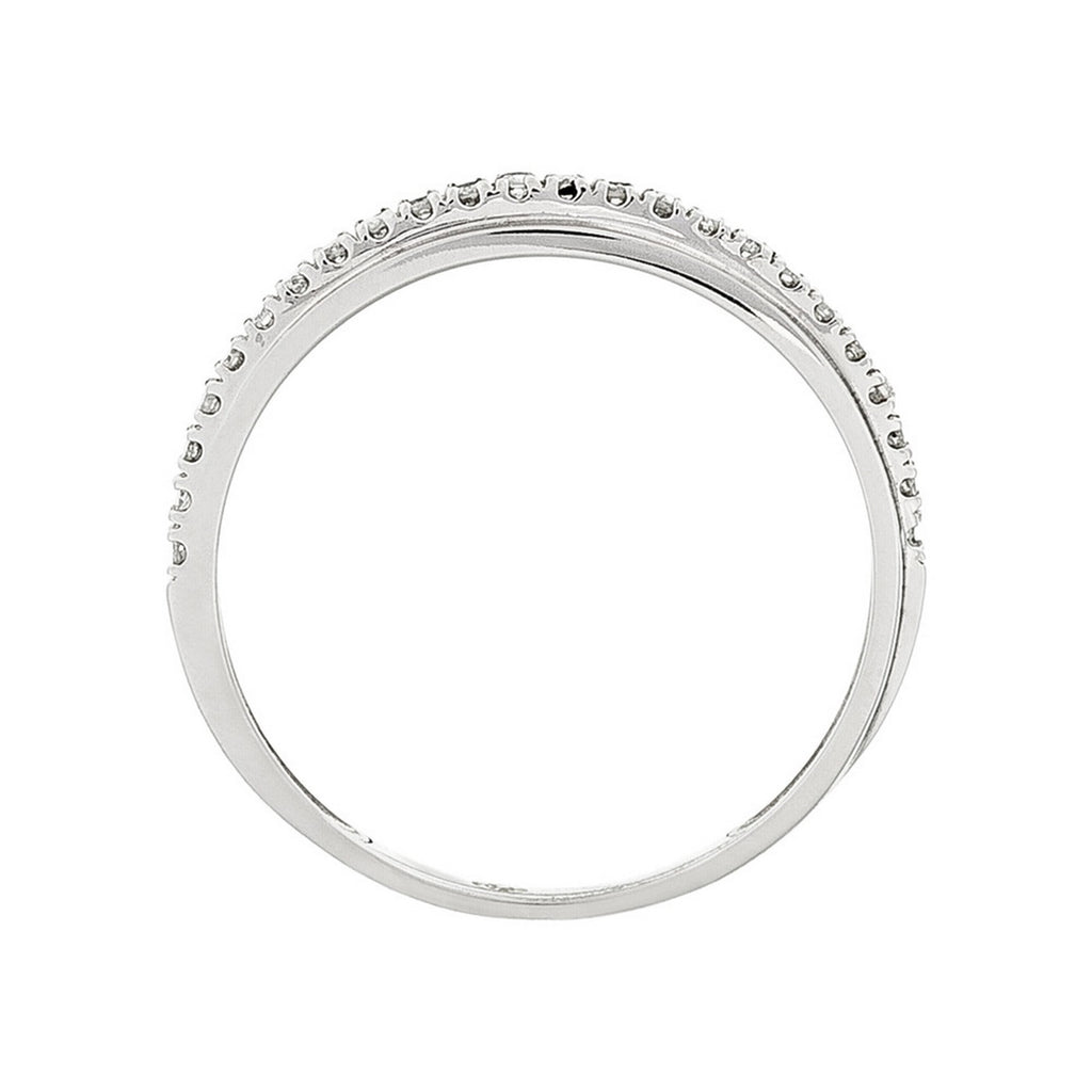 Anillo "Alianza Divina" Diamantes 0,12/24 - Oro Blanco 375/1000