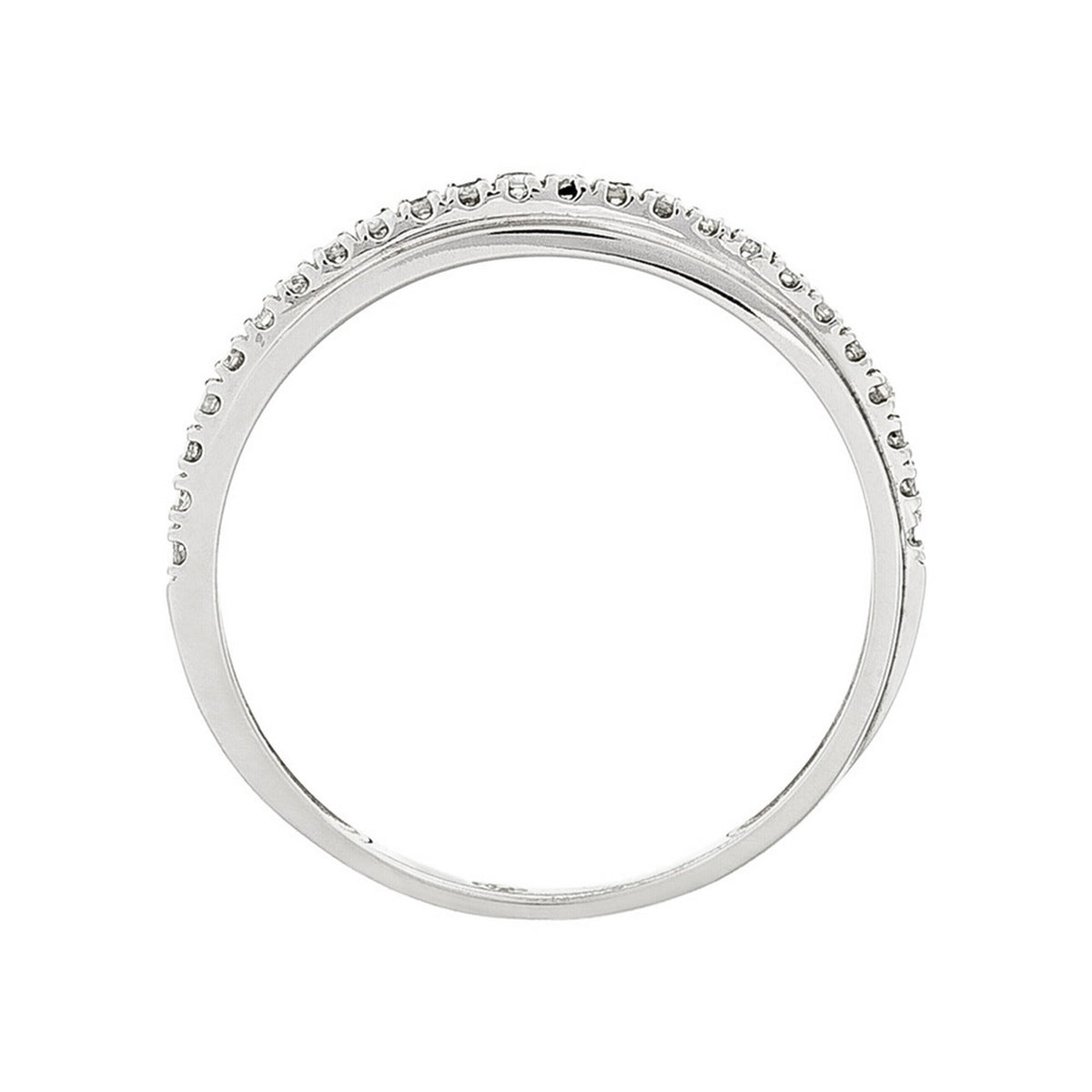Anillo "Alianza Divina" Diamantes 0,12/24 - Oro Blanco 375/1000