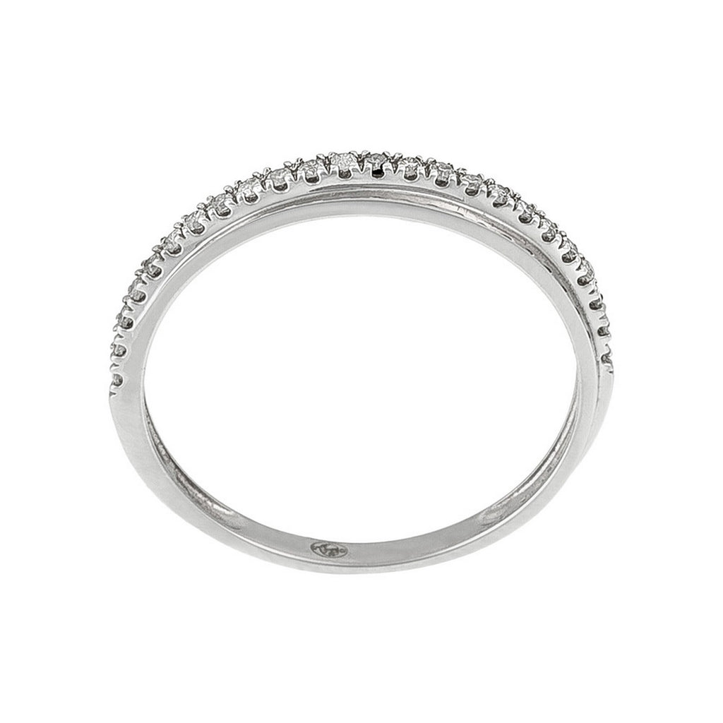 Anillo "Alianza Divina" Diamantes 0,12/24 - Oro Blanco 375/1000