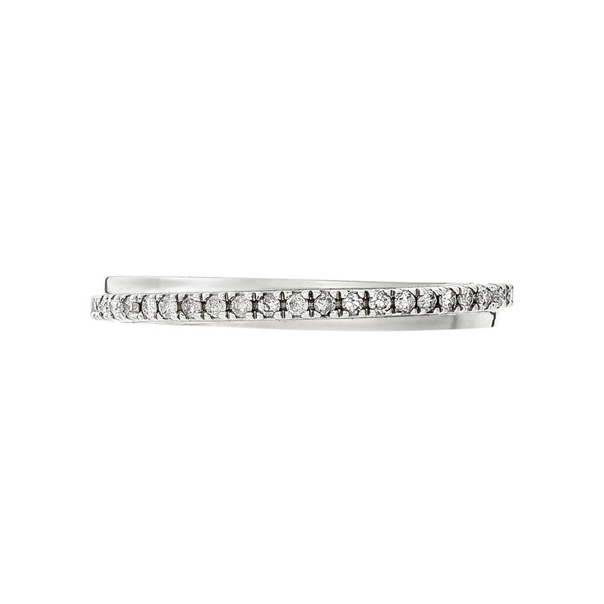 Anillo "Alianza Divina" Diamantes 0,12/24 - Oro Blanco 375/1000