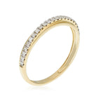 "Alliance Divine" Diamond Ring 0.12/24 - Yellow Gold 375/1000