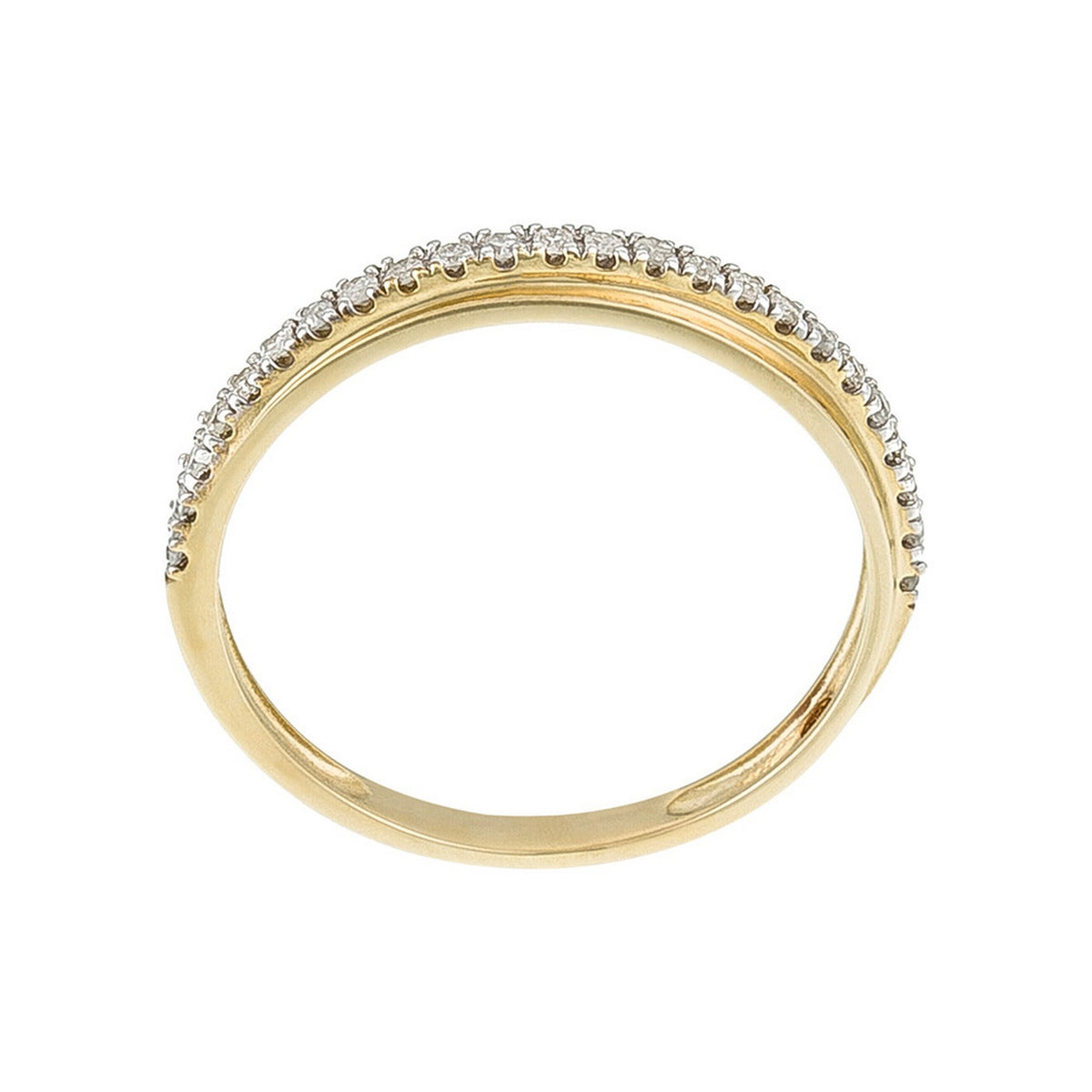 "Alliance Divine" Diamond Ring 0.12/24 - Yellow Gold 375/1000